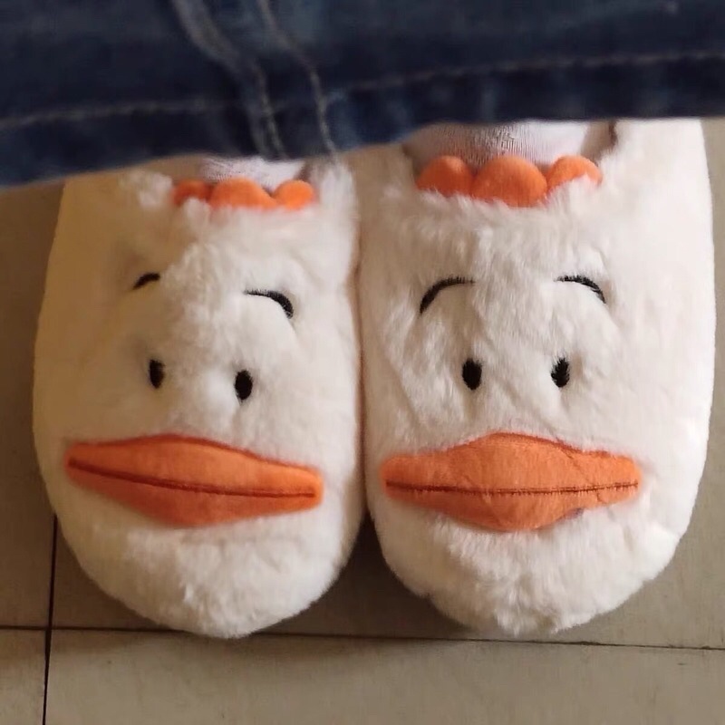 Dép bông đi trong nhà hình con vịt cute kèm ảnh thật