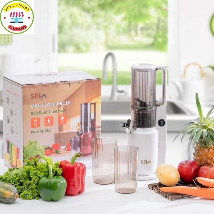 Máy Ép Chậm Trái Cây Seka - Model SK535S - Máy Ép Hoa Quả Thế Hệ Mới - Bảo hành 12 tháng