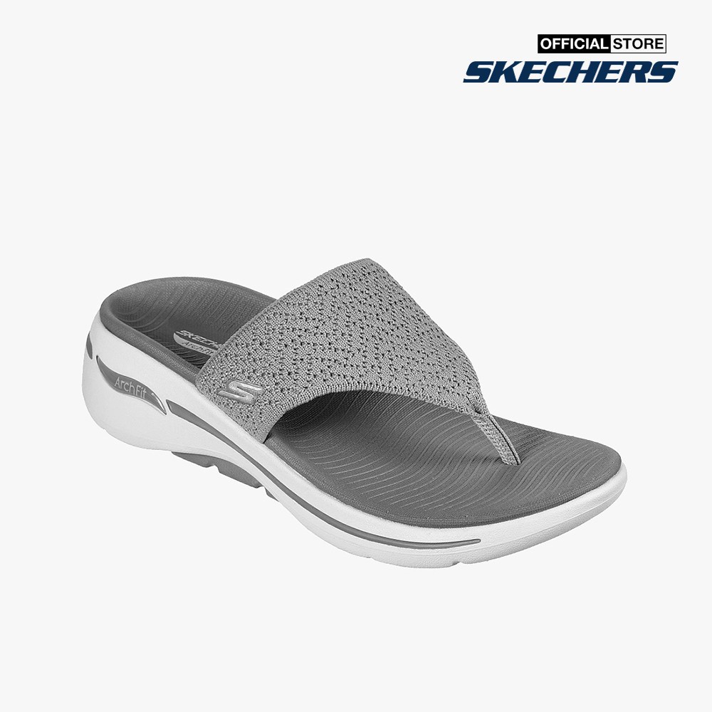 SKECHERS - Dép nữ quai kẹp Go Walk Arch Fit 140221-GRY