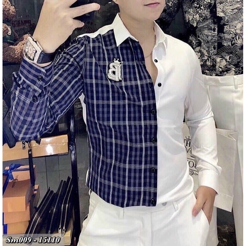 Sơ mi nam bbr, sơ mi lụa nam chống nhăn, from chuẩn