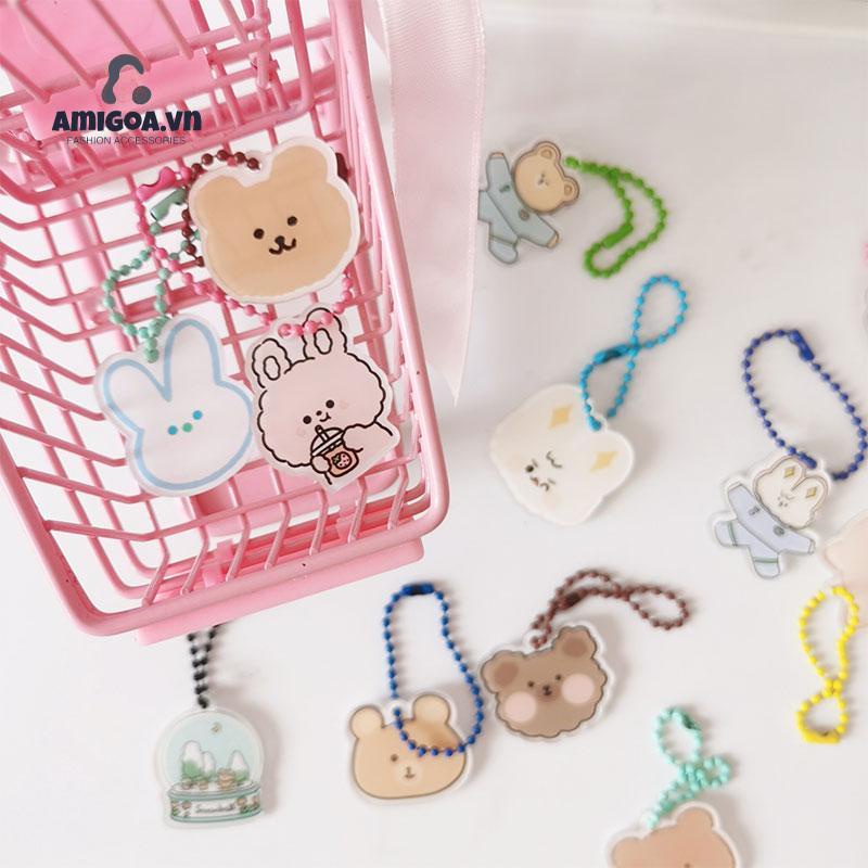 Móc Khóa Bằng Acrylic Họa Tiết Hoạt Hình Dễ Thương