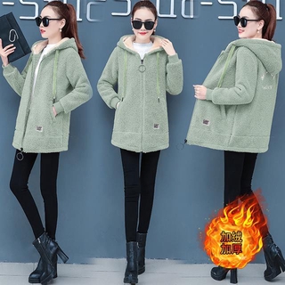 Áo Khoác Lông Cừu Dày Dáng Rộng Thời Trang Mùa Đông 2020 Cho Nữ