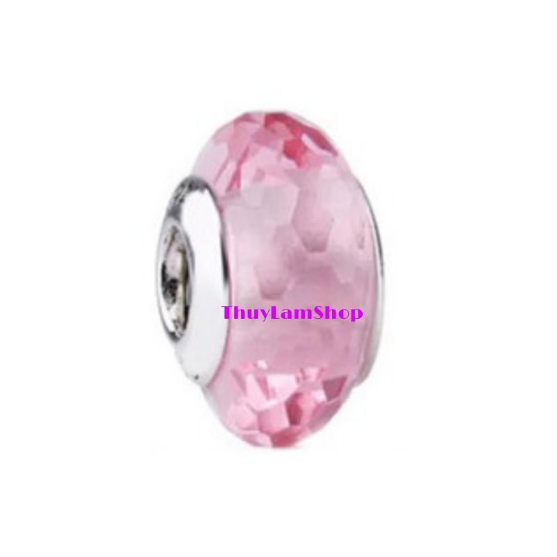 Pandora charm xỏ vòng panda đá pha lê viền bạc thái