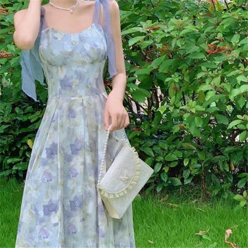 Đầm hai dây Perty dáng ôm phong cách Hàn Quốc thời trang mùa hè cho nữ