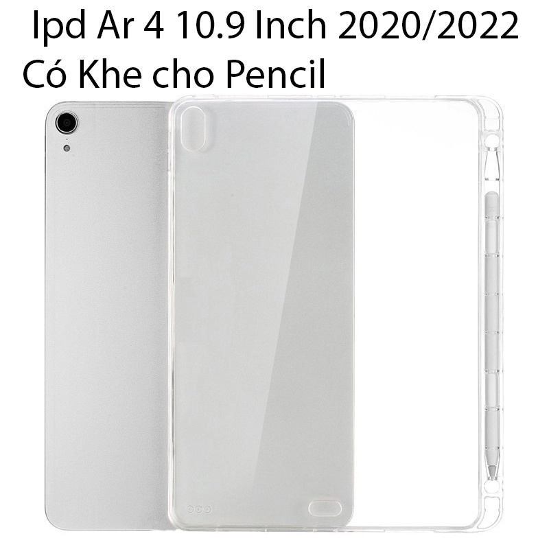 Case Dành Cho Ipad Air 4 / Air 5 10.9 Inch 2022 Pro 11 2018 Ốp Lưng Chống Sốc Trong Có Khe cho Pencil