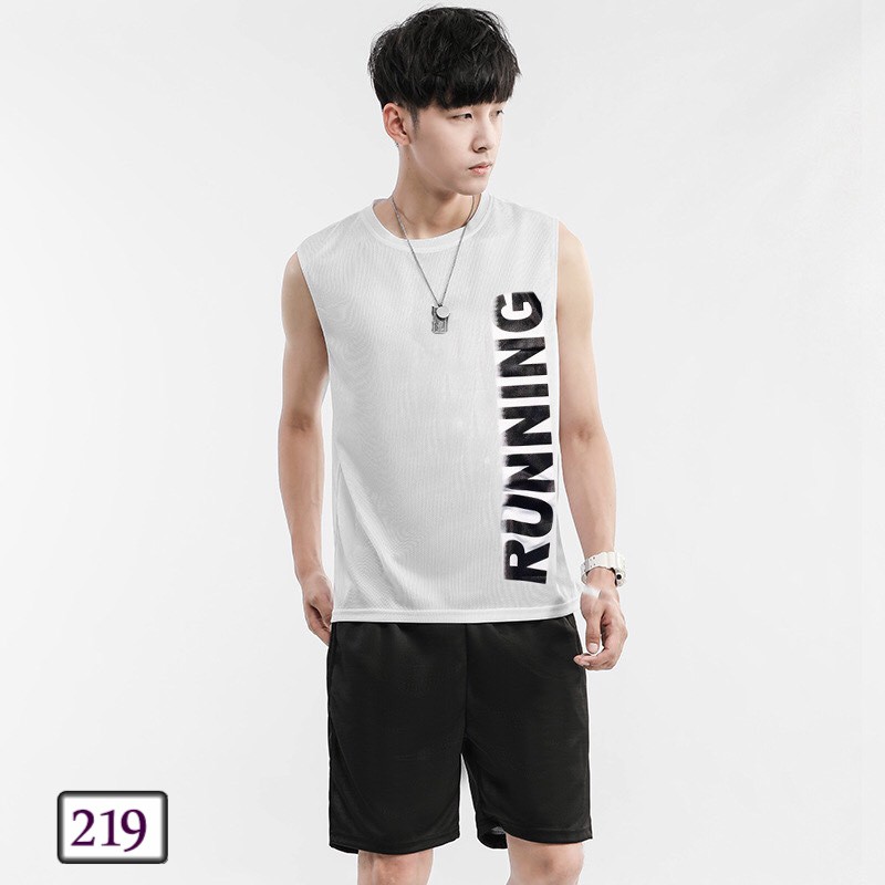 ÁO SÁT NÁCH THỂ THAO NAM NỮ 219 BA LỖ THUN LẠNH TANKTOP 5 MÀU RUNNING | BigBuy360 - bigbuy360.vn