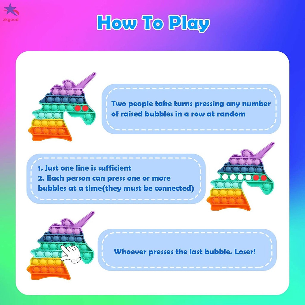 Đồ Chơi Nhấn Bong Bóng Chất Liệu Silicon Thiết Kế Đơn Giản Giúp Giảm Căng Thẳng Dành Cho Người Lớn Và Trẻ Em