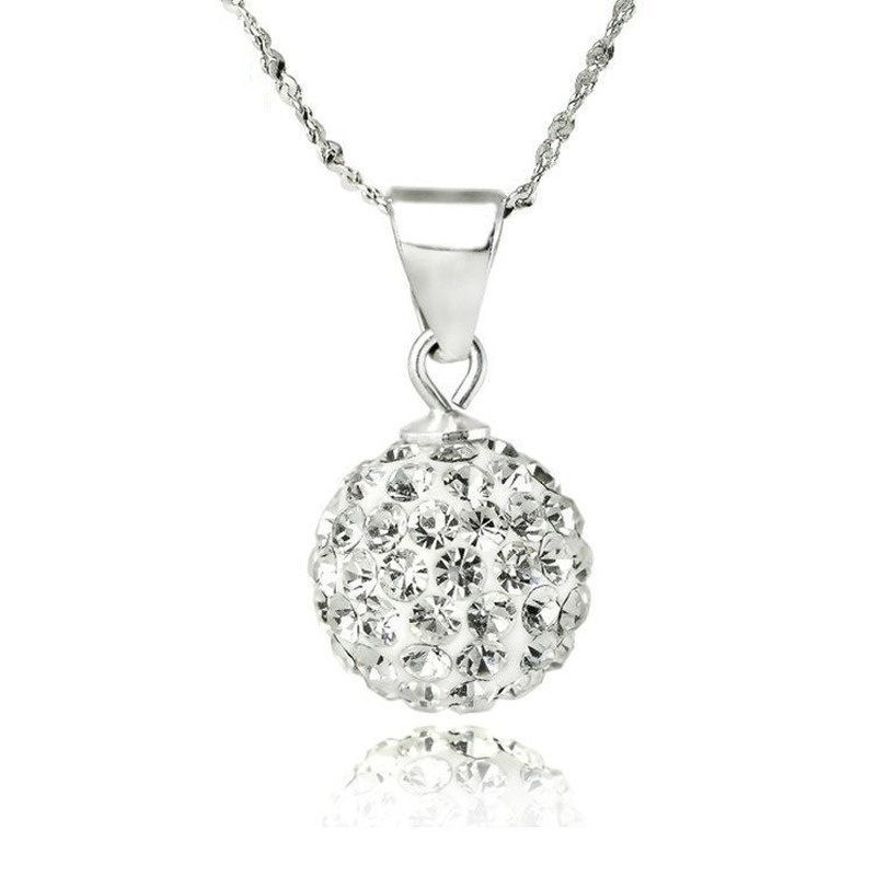 Dây chuyền 211014 mặt tròn đính đá zircon thời trang sang trọng