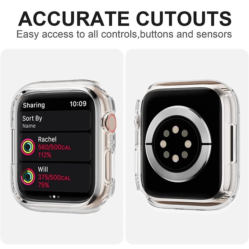 Ốp Bảo Vệ Màn Hình Đồng Hồ Apple watch serie 3 4 5 6 SE 7 45mm 44mm 40mm 42mm 38mm