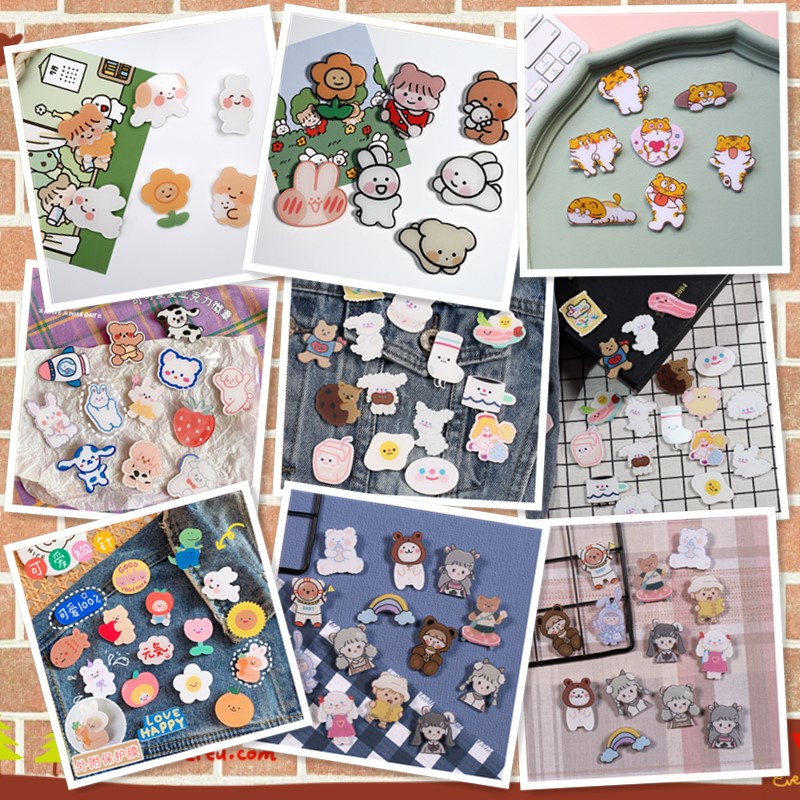 Ghim cài áo thiết kế hình hoạt hình phong cách Hàn Quốc dễ thương