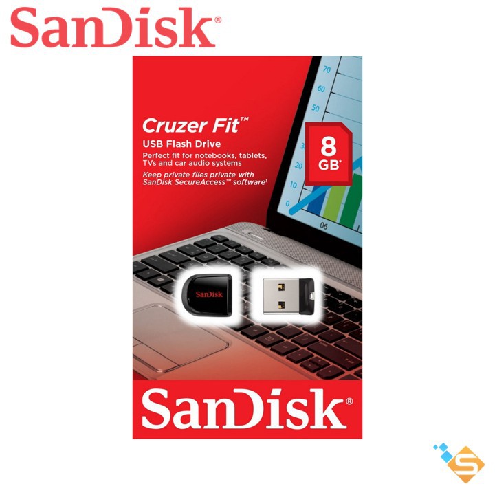 USB 32GB -16GB Sandisk Cruzer Fit CZ33 Mini USB 2.0 - Bảo Hành Chính Hãng 5 năm