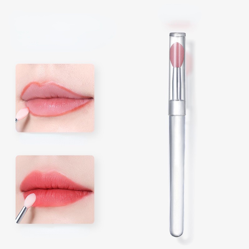 Cọ Trang Điểm Môi / Son Môi Horec Bằng silicone Chống Bụi Kèm Vỏ Bọc Tiện Lợi