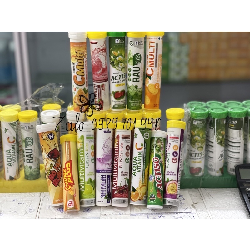 Viên sủi vitamin c cao cấp tuýp to nhiều hương vị được chọn mẫu