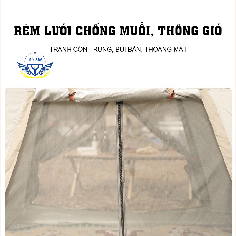 Lều dã ngoại tự bung 4-6 người chống nước, chống tia tử ngoại KT 2m4x2m4 - Lều cắm trại du lịch cao cấp [DCP8]