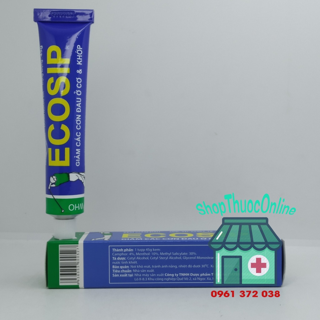 Kem giảm đau ECOSIP tuýp 45g
