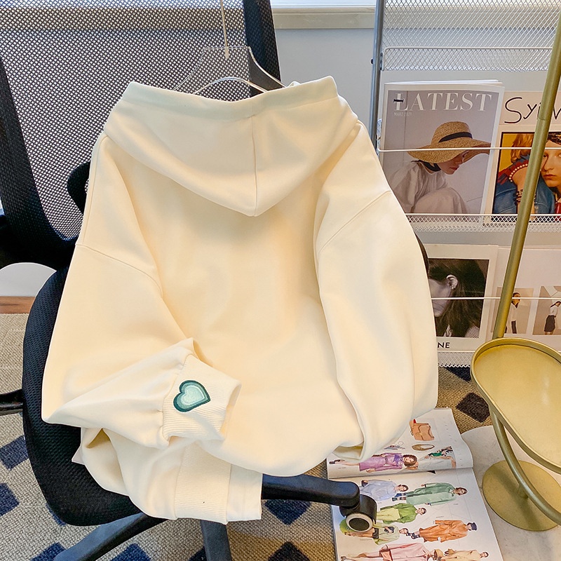 Áo Hoodies Có Nón Dài Tay Giả Hai Lớp Thiết Kế Mới Thời Trang Mùa Thu Dành Cho Nữ