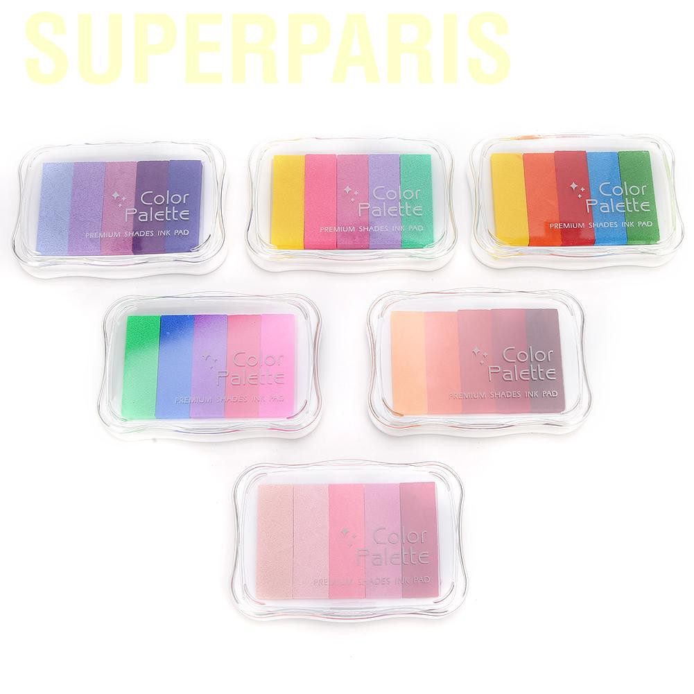 Set 6 Con Dấu Màu Gradient Không Độc Hại Trang Trí Sổ Tay Đám Cưới