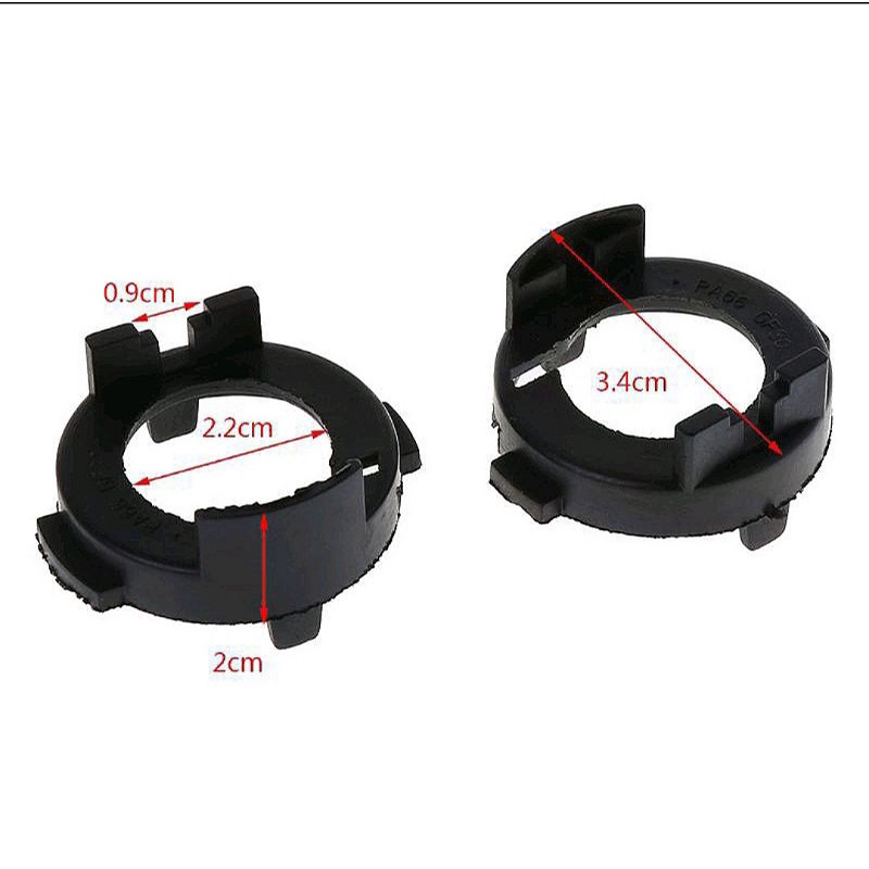 Adapter  giá đỡ chuyển đổi chân đèn pha,bắt chân Led H7 lắp cho các dòng xe Kia, Huyndai,....
