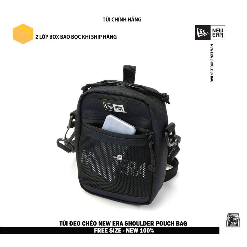 [ HÀNG CHÍNH HÃNG ] Túi Đeo Chéo New Era Shoulder Pouch Bag - Black ( FREE SIZE ) - HÀNG CHÍNH HÃNG 100%