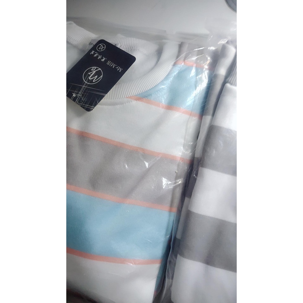 [Mã 12FASHIONSALE1 giảm 10K đơn 50K] áo sweater thun tay dài kẻ sọc sáng rộng phong cách thời trang trẻ trung nam nữ | BigBuy360 - bigbuy360.vn