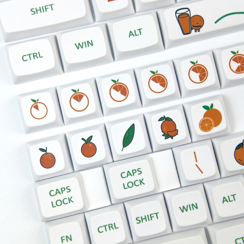 Bộ 142 nút bọc bàn phím cơ màu cam Soda PBT XDA