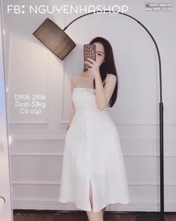 Đầm e dây nút bọc