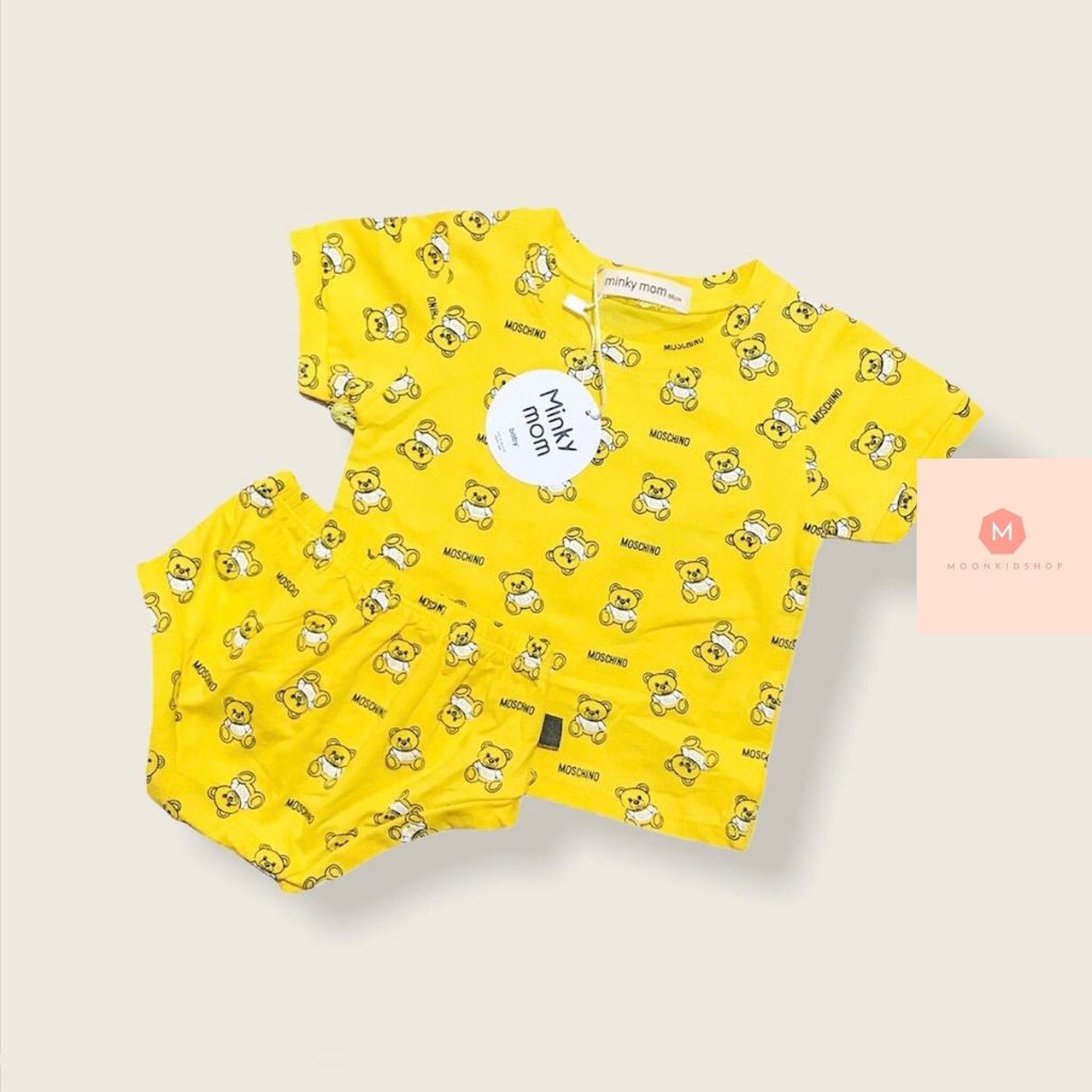 Quần áo cho bé 🐻đẹp mê ly🐻Bộ Chip Gấu cho bé từ 4-16kg chất thun Cotton 100% Thấm Hút Mồ hôi cực tốt