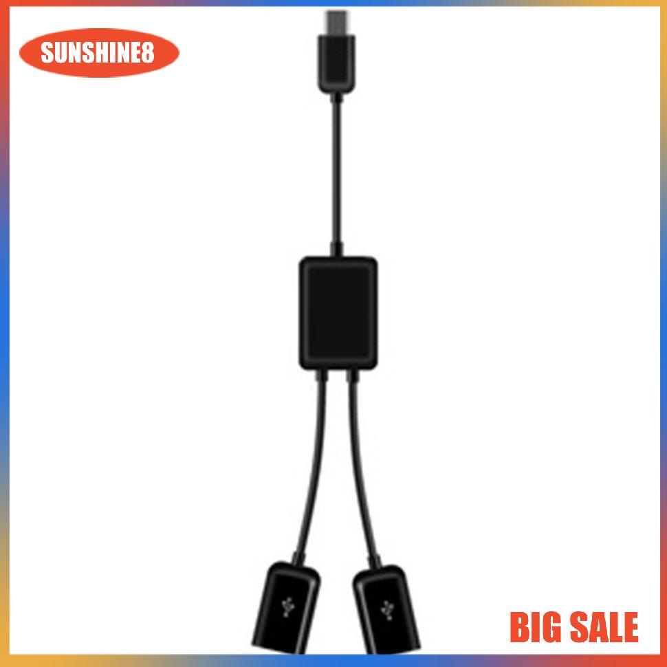 【SUN】Bộ mở rộng điện thoại di động 2 trong 1 Typec OTG USB-C Bộ chia mở rộng điện thoại di động