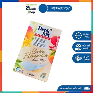 Giấy thơm quần áo Denkmit Cosy Elegence 36 tờ - Hương thơm tươi mát, ngọt ngào, giấy thơm dùng cho máy sấy quần áo