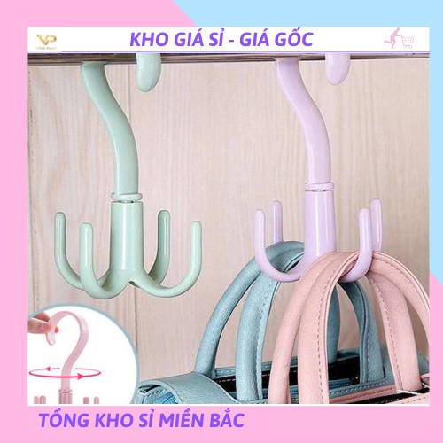 [❌GIÁ SỈ❌]  Móc nhựa treo đồ 4 chấu đa năng xoay 360 độ 88113