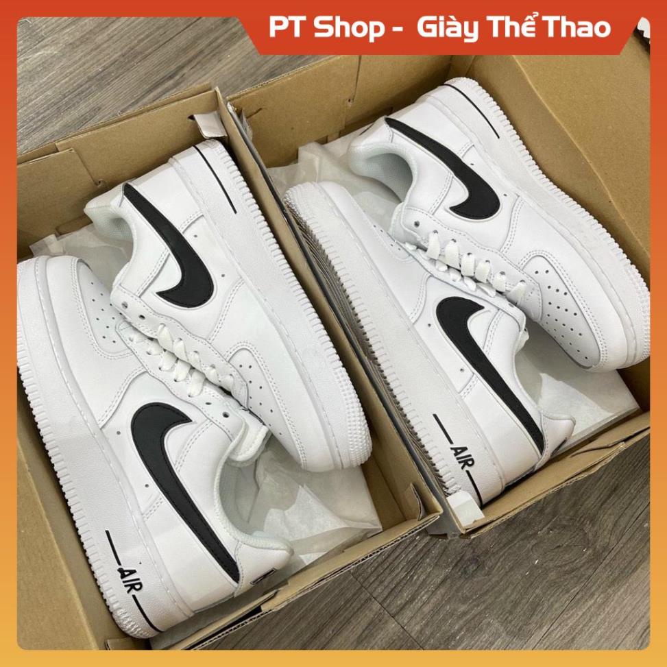 [FreeShip + Hàng Siu Cấp ] giày Af1 trắng móc đen thấp cổ, Giầy Air Force Trắng vạch đen đẳng cấp giới trẻ