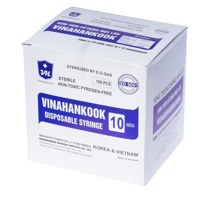 ✅ BƠM TIÊM VINAHANKOOK 1 HỘP (1mL, 3mL, 5mL, 10mL, 20mL, 50mL, Bơm cho ăn) - Bơm tiêm chính hãng Vinahancook Việt Nam
