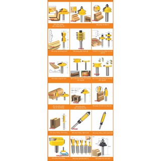 Mũi phay gỗ rãnh T, cốt 12.7mm