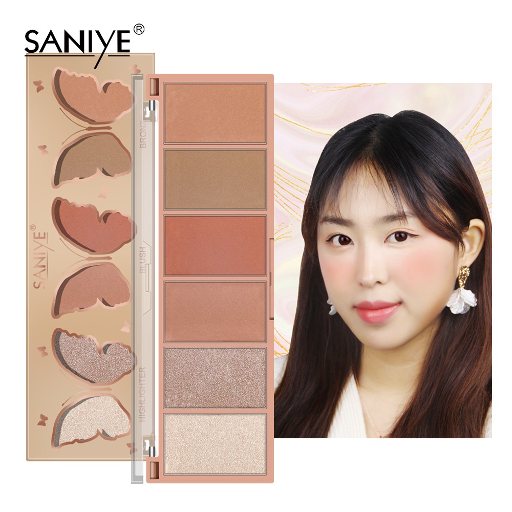 Bảng Phấn Má Hồng Kết Hợp Bắt Sáng SANIYE E0331 15g Kết Cấu Mờ Trang Điểm Tự Nhiên | BigBuy360 - bigbuy360.vn