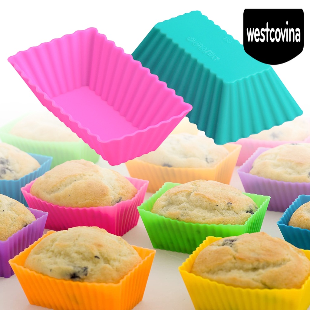 [Hot]☀ Cốc Silicone Làm Bánh Hình Chữ Nhật Có Thể Phân Hủy