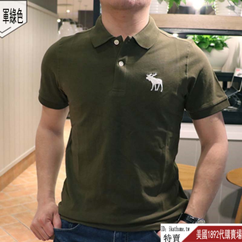 áo polo Ngắn Tay In Logo Abercrombie & Fitch 10 Màu Sắc Thời Trang Cho Nam