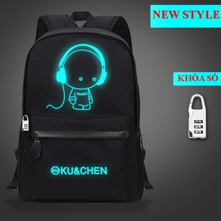 Balo Dạ Quang Phát Sáng Trong Đêm, Tặng Khóa Chống Chộm - BL68