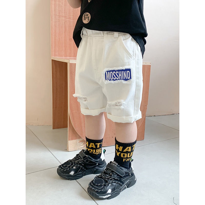 Quần Short Cotton Mỏng Dáng Rộng In Chữ Thời Trang Mùa Hè Hàn Quốc Mới Cho Bé Trai