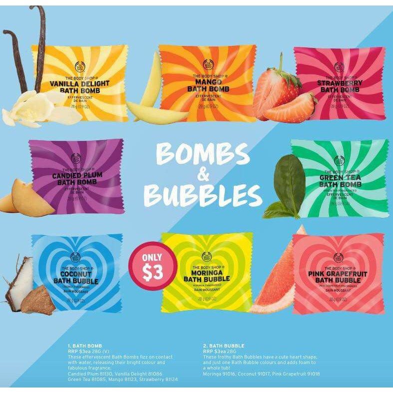 [75g] Viên thả bồn tắm Bath Bomb The Body Shop - Viên sủi bồn tắm tạo bọt Bath Bubble