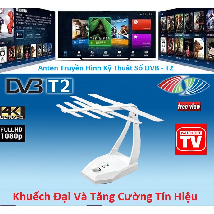 Ăng-ten Truyền Hình Kỹ Thuật Số Trong Nhà, Anten DVB T2 Model TB105 KD, Angten Xem Truyền Hình Miễn Phí