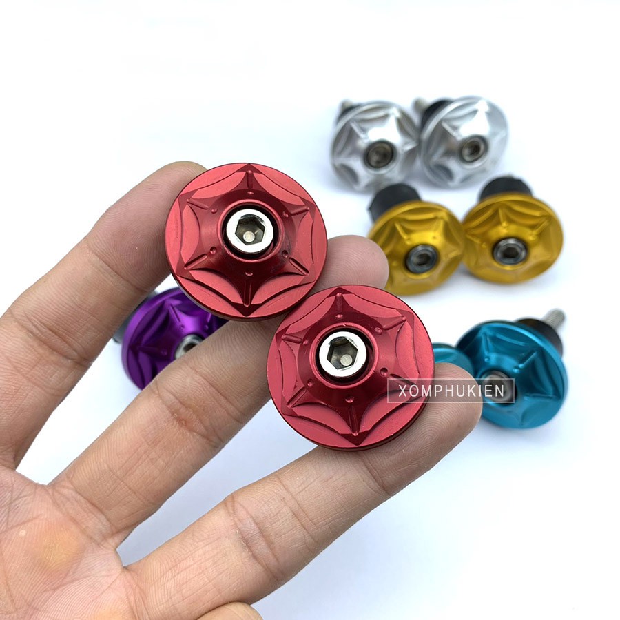 Gù Tay Lái Loại Dẹp [ Ngôi Sao ] Trang Trí Xe Máy [ Giá 1 Đôi ]
