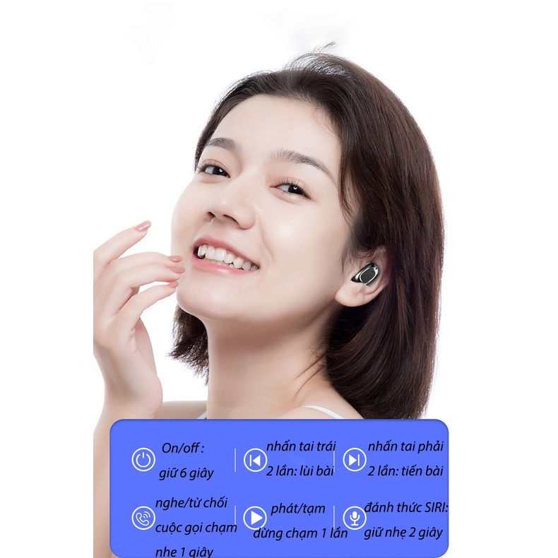 tai nghe  nhét tai Bluetooth không dây gaming Chống Ồn chơi game iphone ko dây cho IPhone Samsung xiaomi android #24
