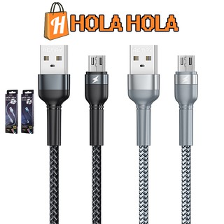 Cáp sạc nhanh cổng MicroUSB Remax RC-124m Data Jany Series thân bọc kim loại dài 1 mét max 2.4A