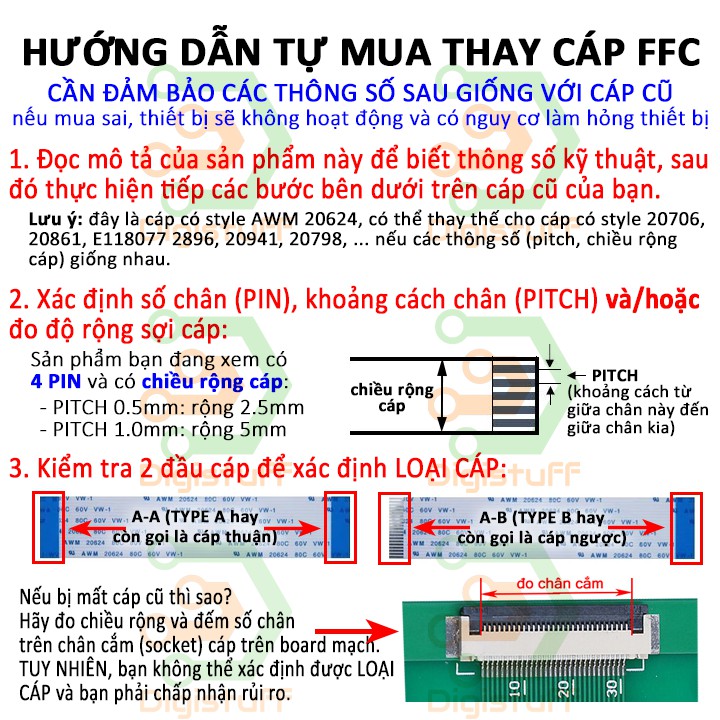 Cáp dẹt 4 chân dùng thay cáp nối bo kích nguồn một số dòng laptop và các thiết bị khác