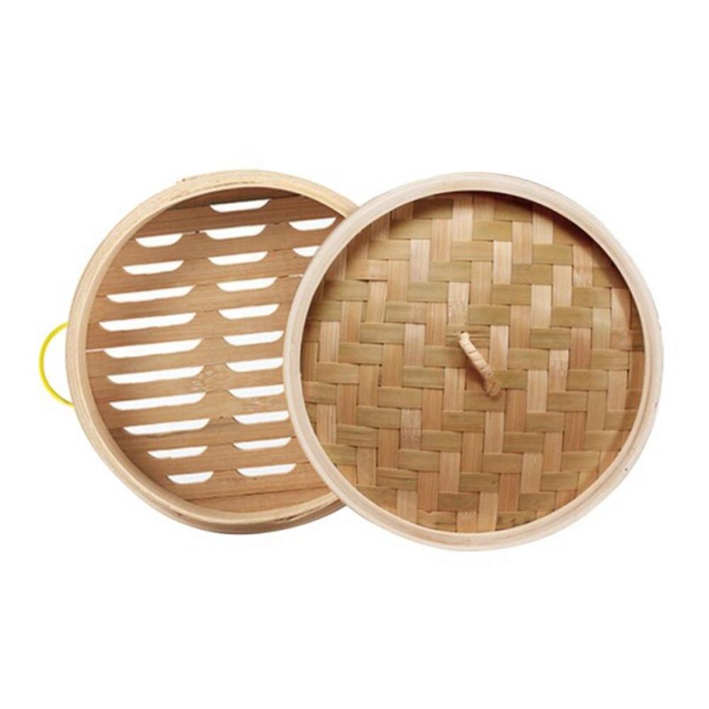 Shanrong Rổ Tre Hấp Bánh Bao Chống Bỏng Có Tay Cầm
