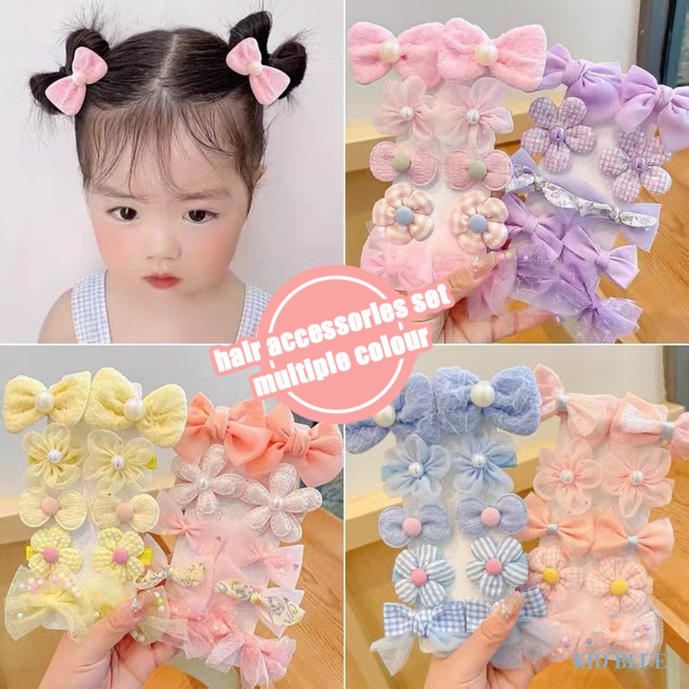 Set Kẹp Tóc Nơ Dễ Thương Cho Bé Gái