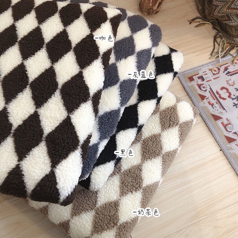 Đệm ngồi/đệm tựa lưng, đệm ghế họa tiết karo thoi phong cách Retro style Hàn