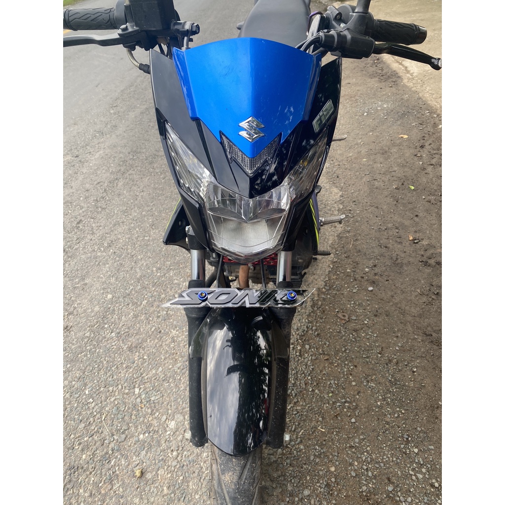 (Tặng 2 ốc titan) Bảng Sonic - Chữ nổi gắn trước xe - Đồ chơi xe Sonic