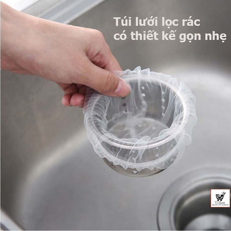 100 Túi Lọc Rác Bồn Rửa Chén Bát Tiện Lợi, Dễ Sử Dụng, Dai [LỌC RÁC 100]