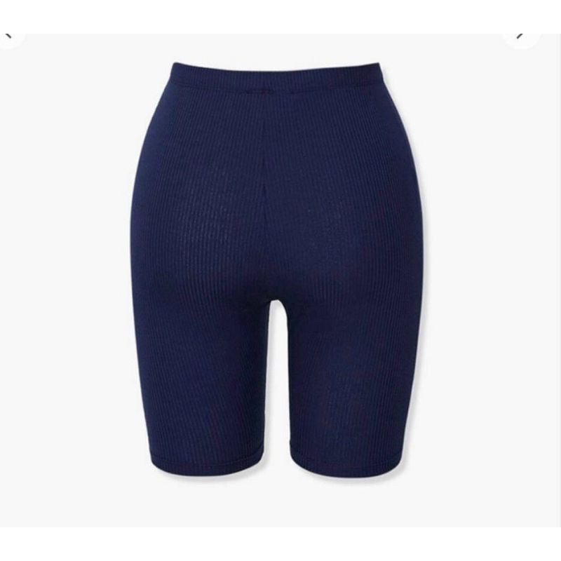 quần biker short xanh navi body
